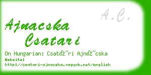 ajnacska csatari business card